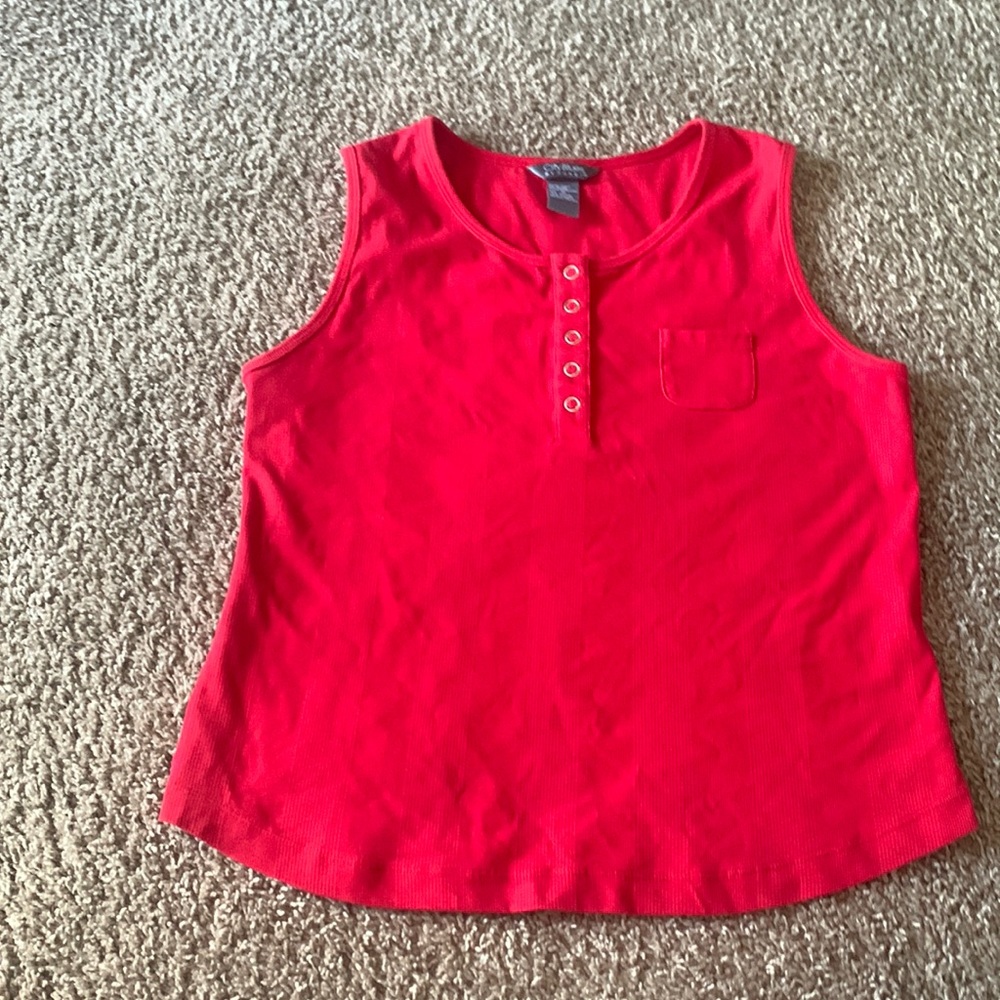 Red tank top